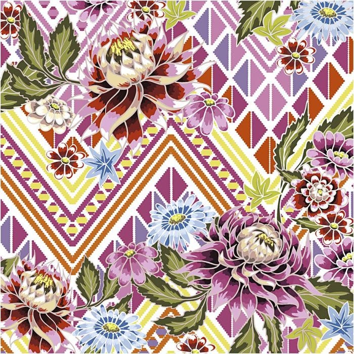 Tovaglioli da tavolo, fiori, misura 33x33 cm, 20 pz/ 1 conf.