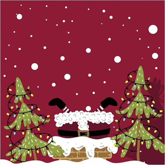 Tovaglioli da tavolo, Visitatore di Natale, misura 33x33 cm, 20 pz/ 1 conf.