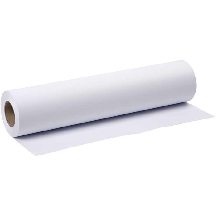 Rotolo di carta da disegno, L: 42 cm, 80 g, bianco, 50 m/ 1 rot.