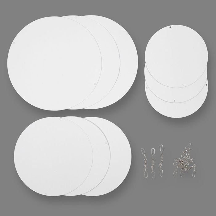 Decorazioni da appendere, diam 12+15+18 cm, 300 g, 4 set/ 1 conf.