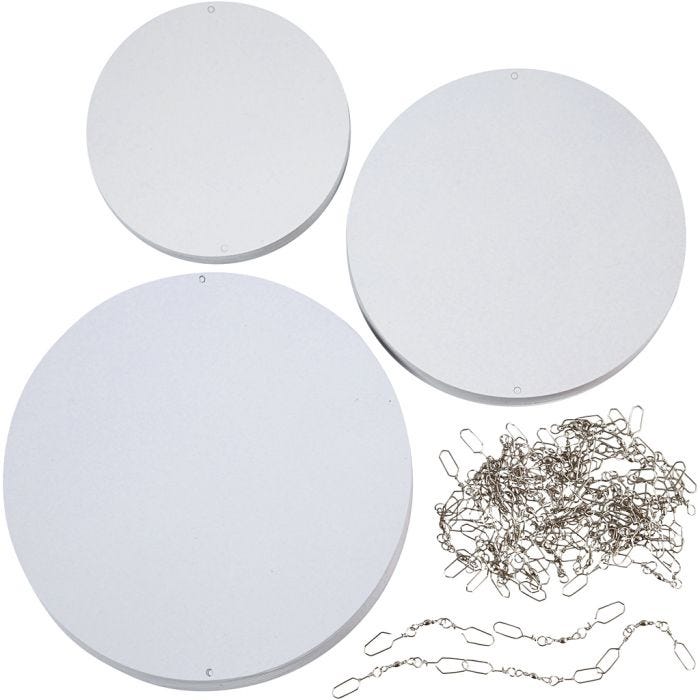 Decorazioni da appendere, diam 12+15+18 cm, 300 g, 20 set/ 1 conf.