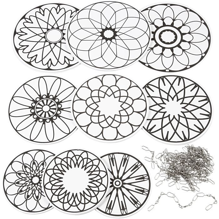 Decorazioni da appendere con stampa, diam 12+15+18 cm, 300 g, 20 set/ 1 conf.