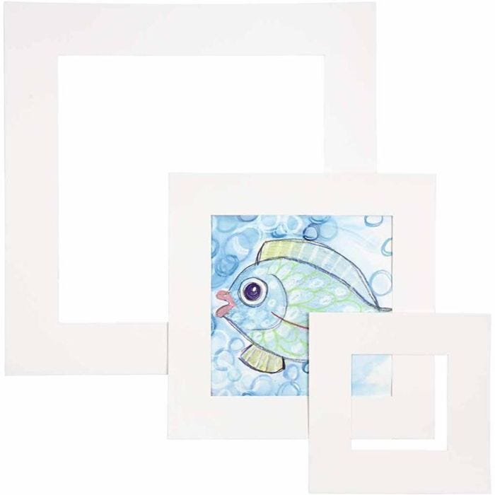 Cornici per foto, spess. 0,4 mm, 270 g, bianco, 75 pz/ 1 conf.