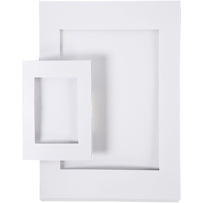 Cornici passepartout, misura A4+A6, 230 g, bianco, 2x60 pz/ 1 conf.