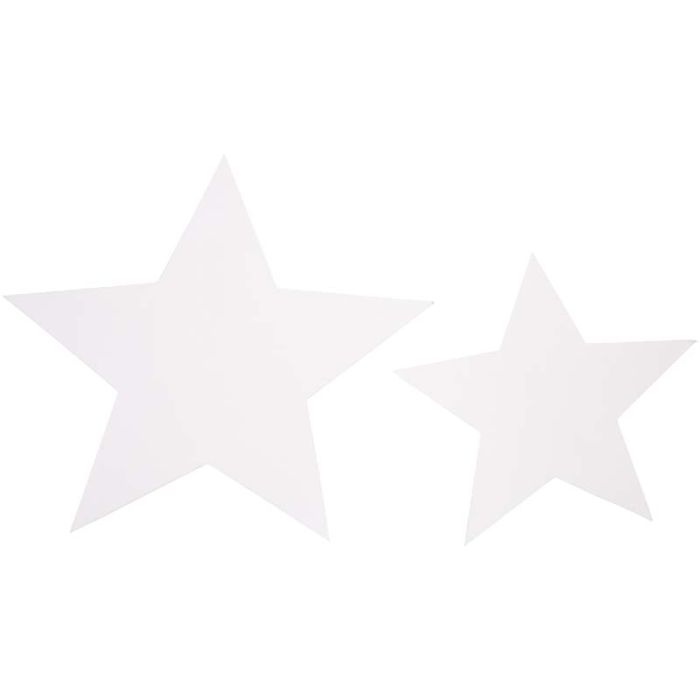 Stelle, misura 7,3+10 cm, 240 g, bianco, 40 pz/ 1 conf.