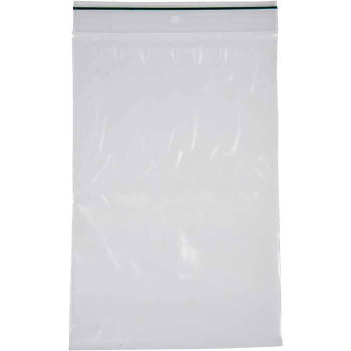 Buste con chiusura a zip, misura 12x18 cm, spess. 0,05 mm, 100 pz/ 1 conf.