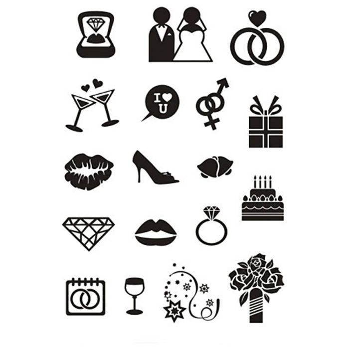 Timbri trasparenti, matrimonio, 11x15,5 cm, 1 fgl.
