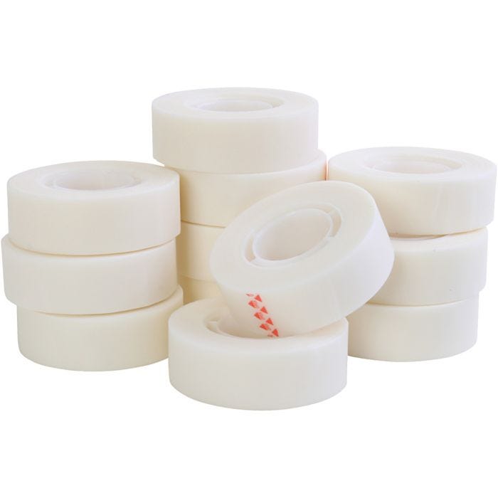 Nastro Adesivo Invisibile, L: 33 M, L: 19 mm, 24x33 m/ 1 conf.