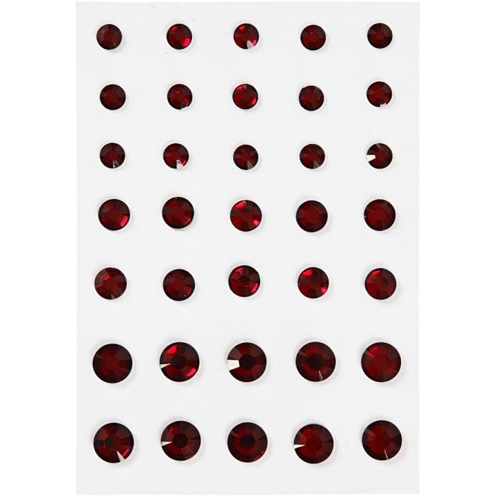 Brillantini, cono rotondo, misura 6+8+10 mm, rosso, 35 pz/ 1 conf.
