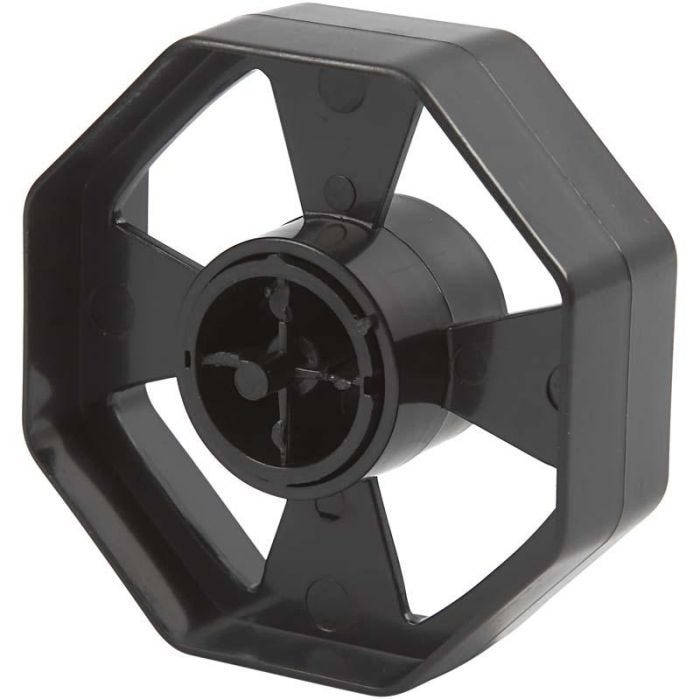 Ruota per dispenser nastro adesivo, L: 25 mm, diam 7,5 cm, nero, 1 pz