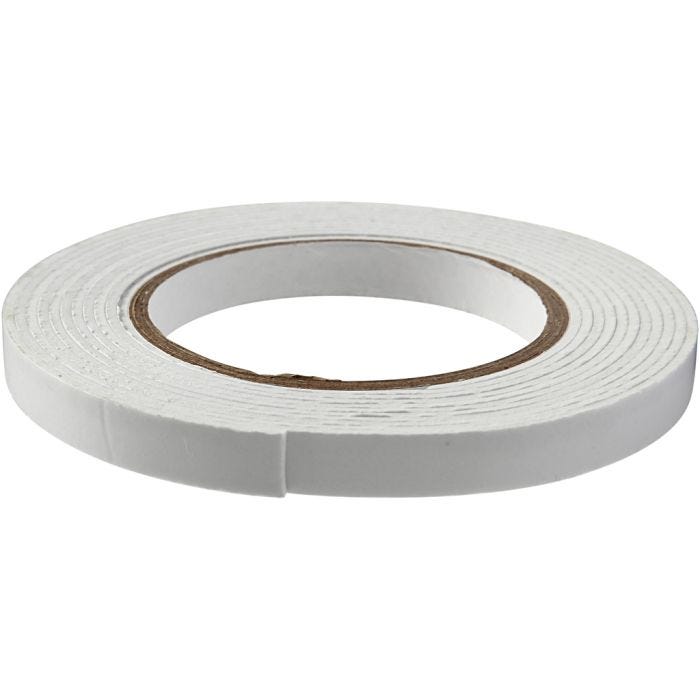Biadesivo Spessorato, L: 12 mm, spess. 2 mm, 5 m/ 1 rot.