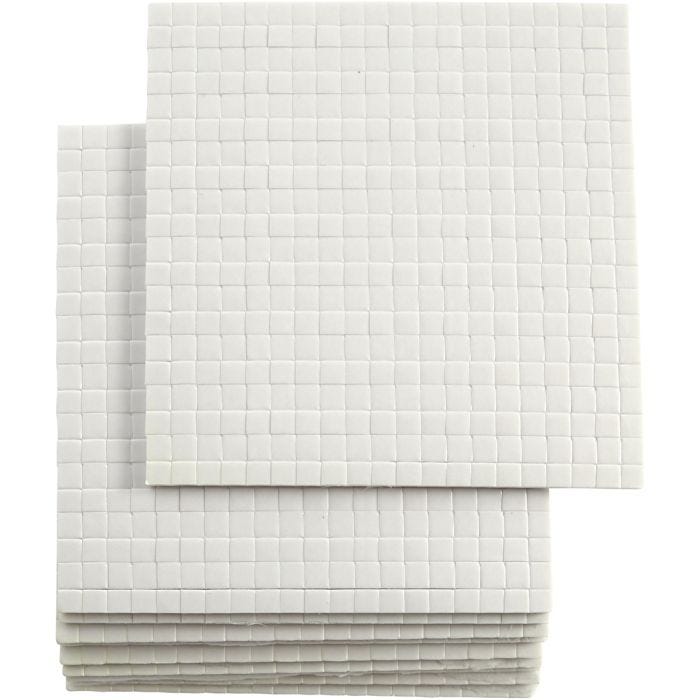 Cubotti adesivi 3D, misura 5x5 mm, spess. 2 mm, 10x400 pz/ 1 conf.