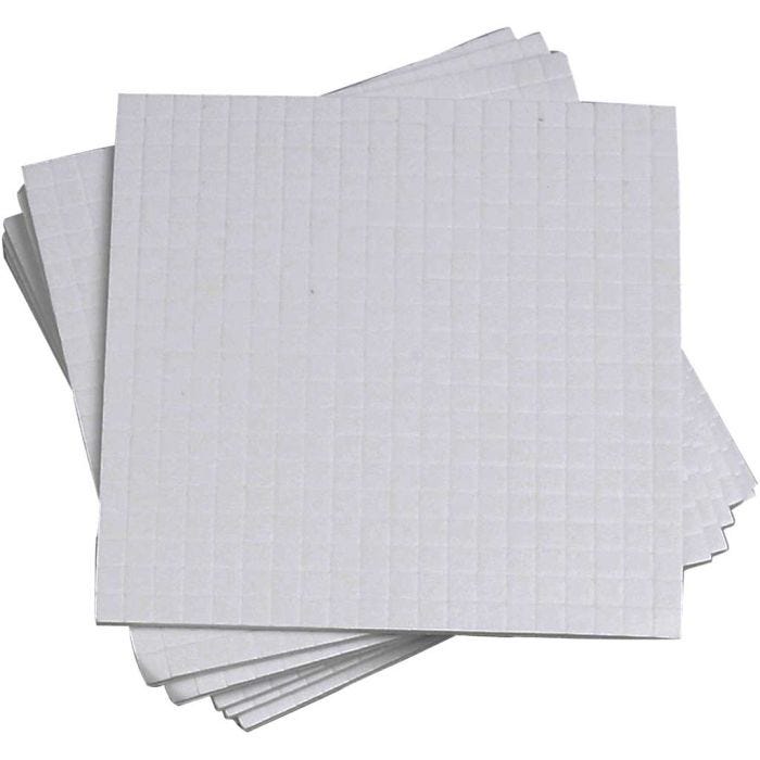 Cubotti adesivi 3D, misura 5x5 mm, spess. 1 mm, 10x400 pz/ 1 conf.