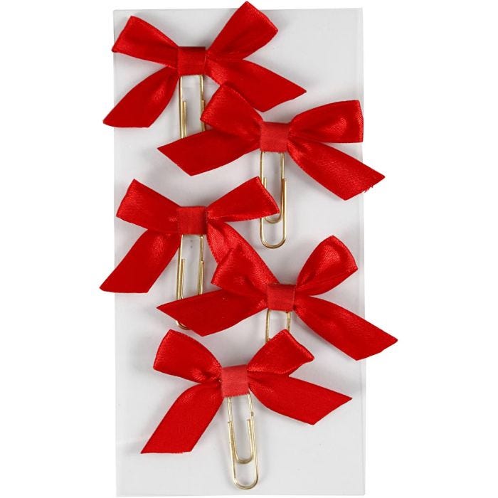Fermagli in metallo, misura 40x70 mm, rosso, 5 pz/ 1 conf.