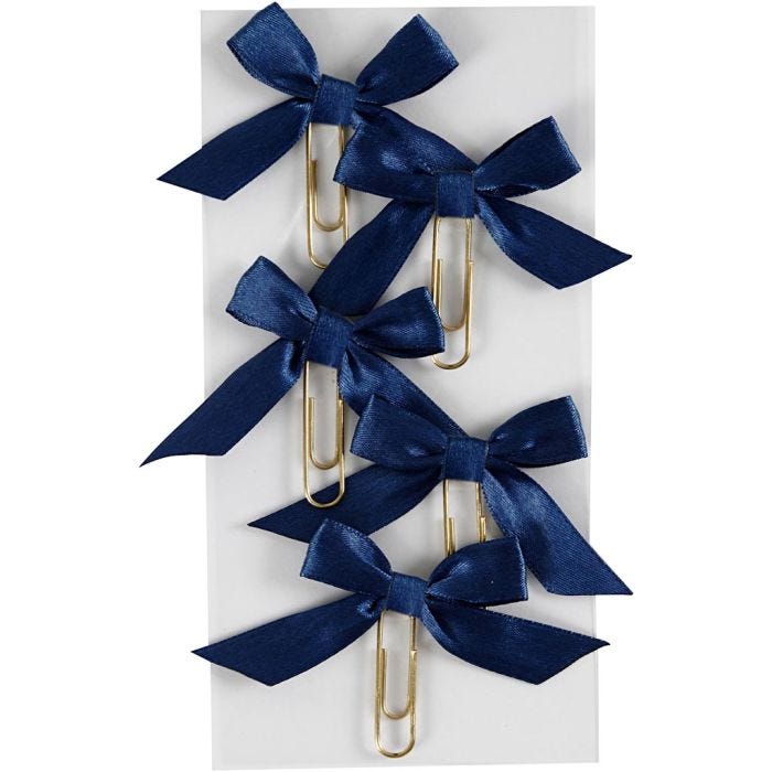 Fermagli in metallo, misura 40x70 mm, blu, 5 pz/ 1 conf.