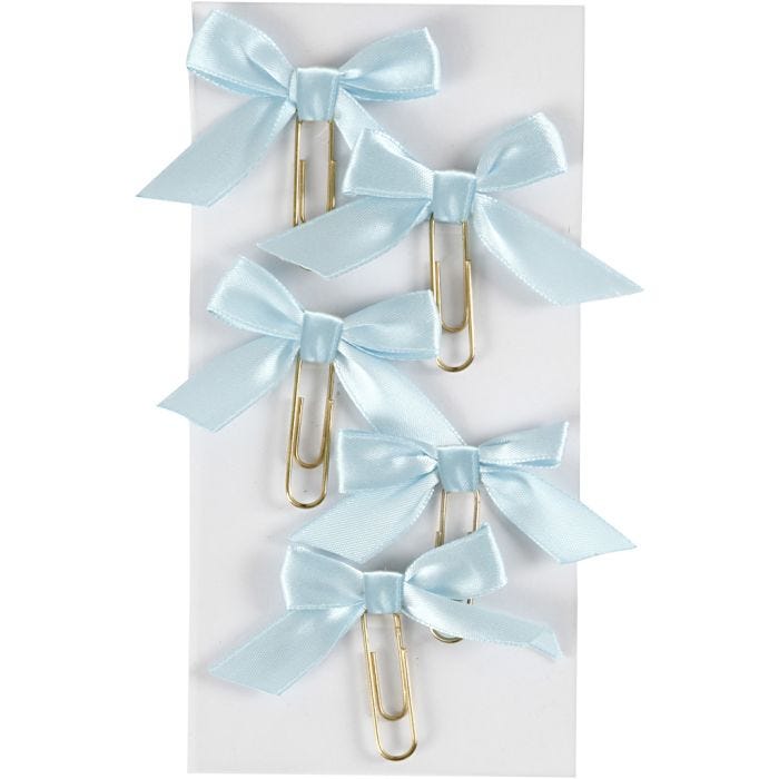 Fermagli in metallo, misura 40x70 mm, azzurro, 5 pz/ 1 conf.
