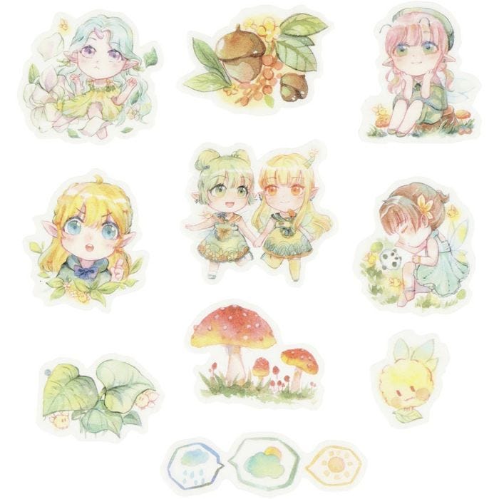 Adesivi nastro adesivo, piccole ragazze, misura 20-50 mm, 30 pz/ 1 conf.