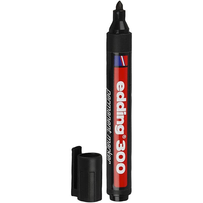 Pennarello Edding 300, ampiezza tratto 1,5-3 mm, nero, 1 pz