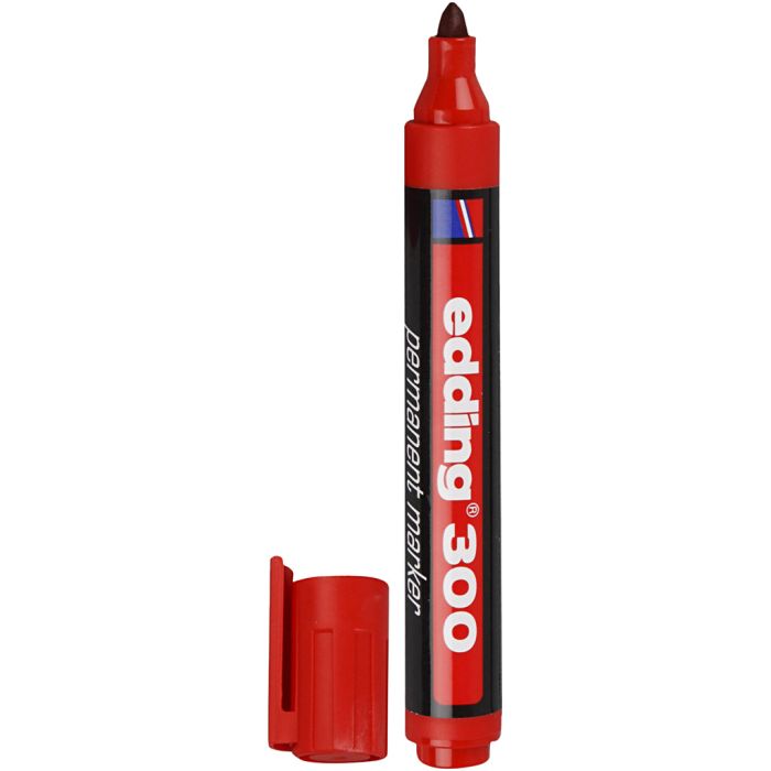 Pennarello Edding 300, 1,5-3 mm, rosso, 1 pz