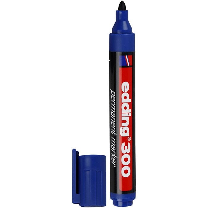 Pennarello Edding 300, ampiezza tratto 1,5-3 mm, blu, 1 pz