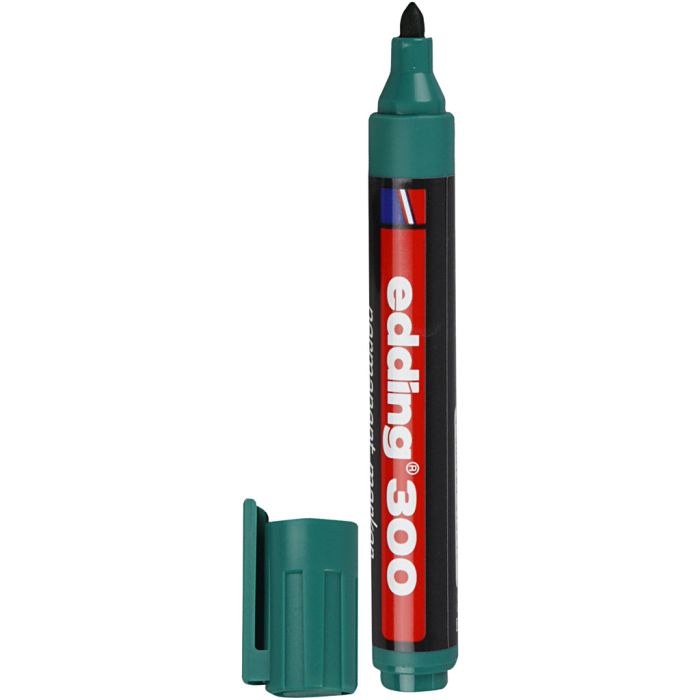 Pennarello Edding 300, ampiezza tratto 1,5-3 mm, verde, 1 pz