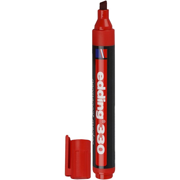 Pennarello Edding 330, ampiezza tratto 1-5 mm, rosso, 1 pz