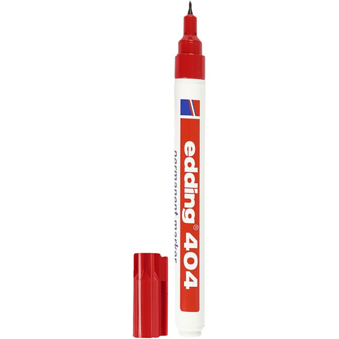 Pennarello Edding 404, ampiezza tratto 0,75 mm, rosso, 1 pz