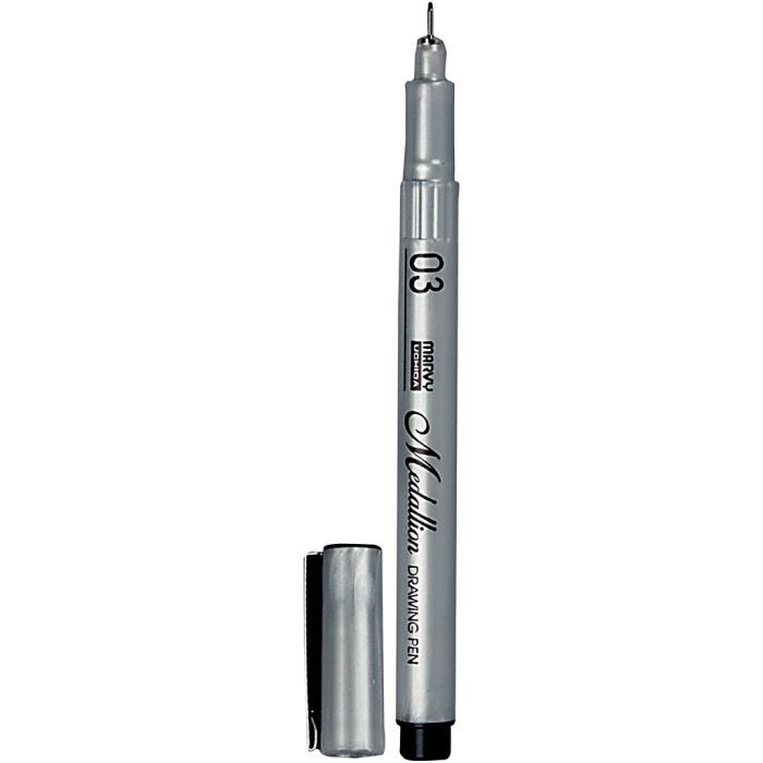Penna Medallion, ampiezza tratto 0,3 mm, nero, 1 pz
