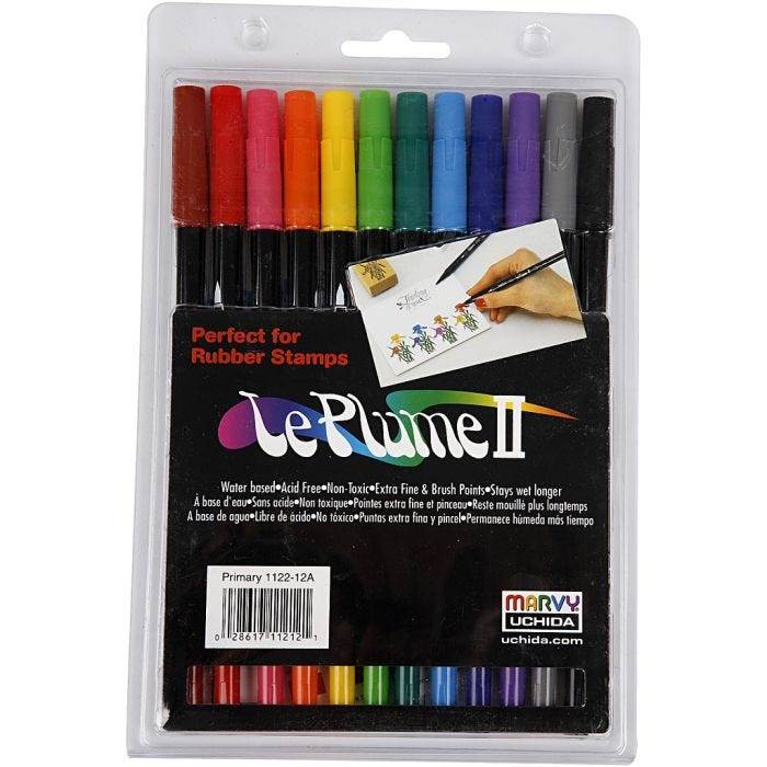 Penne La Plume II, colori forti, 12 pz/ 1 conf.