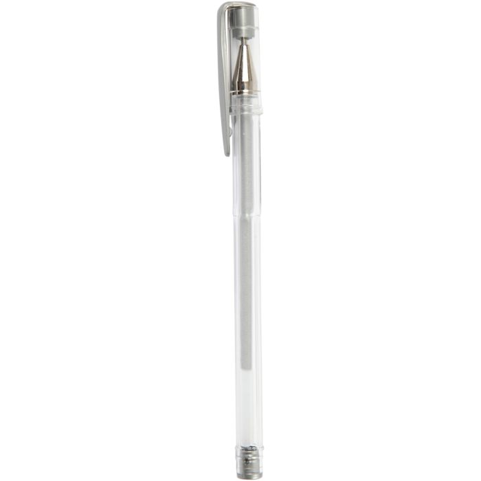 Penne gel, ampiezza tratto 0,8 mm, argento, 6 pz/ 1 conf.