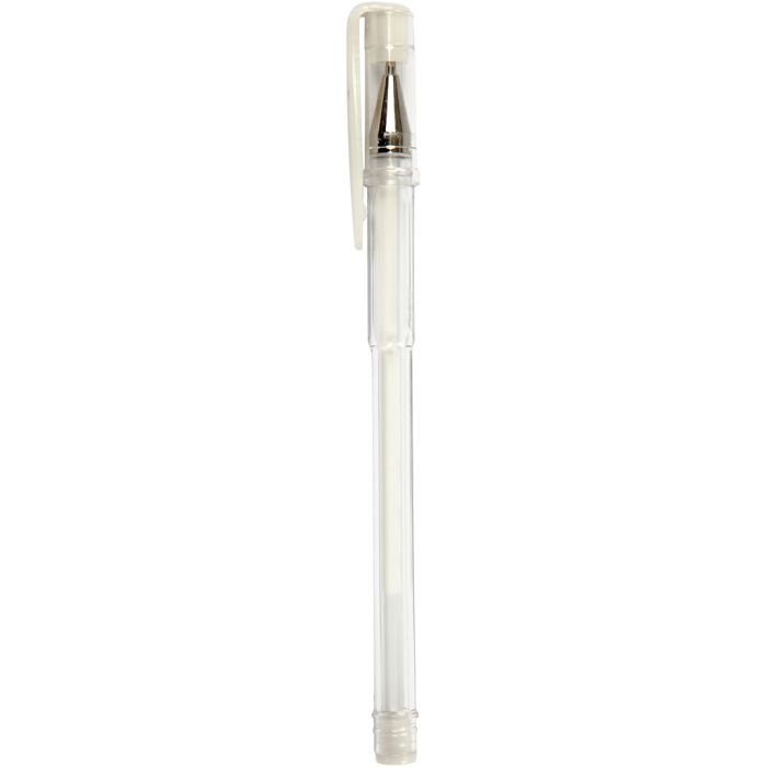Penne gel, ampiezza tratto 0,8 mm, bianco, 6 pz/ 1 conf.