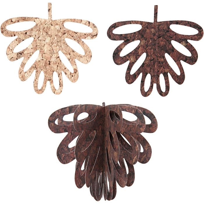 Pigne di carta, H: 6,8 cm, 120 g, 6 pz/ 1 conf.