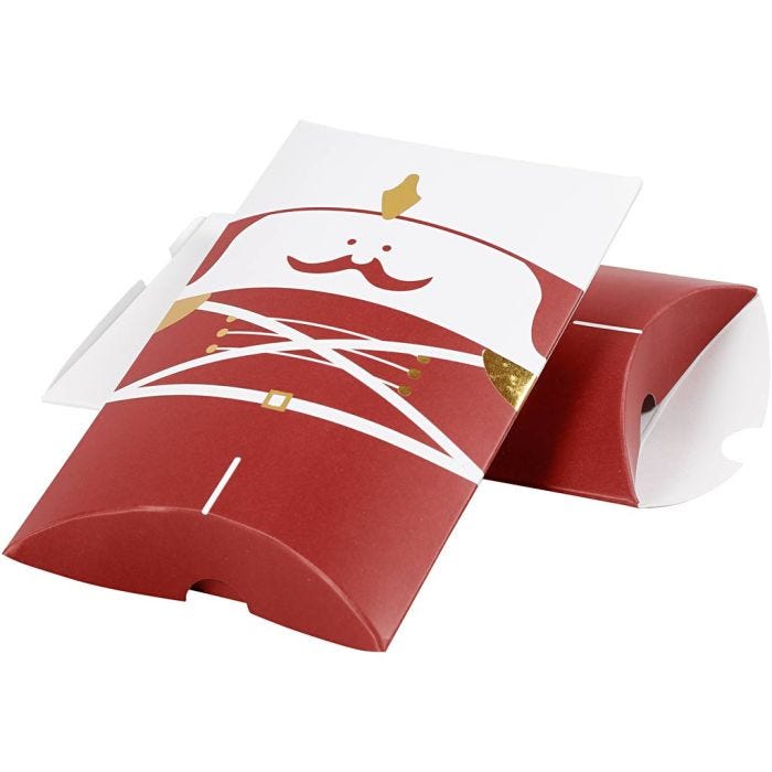 Scatoletta, Schiaccianoci, misura 12x9,4x2,5 cm, 300 g, oro, rosso, bianco, 3 pz/ 1 conf.