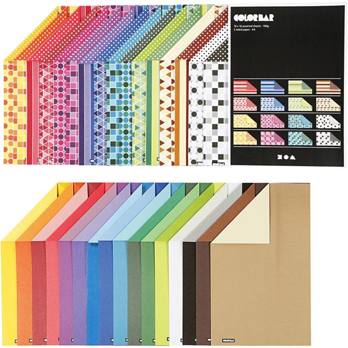 Cartocino Color Bar, A4, foglio 210x297 mm, 250 g, colori asst., 32x10 fgl./ 1 conf.