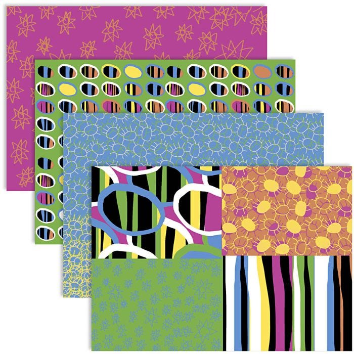 Decoupage Paper, foglio 25x35 cm, 17 g, colori vivaci, 4x2 fgl./ 1 conf.