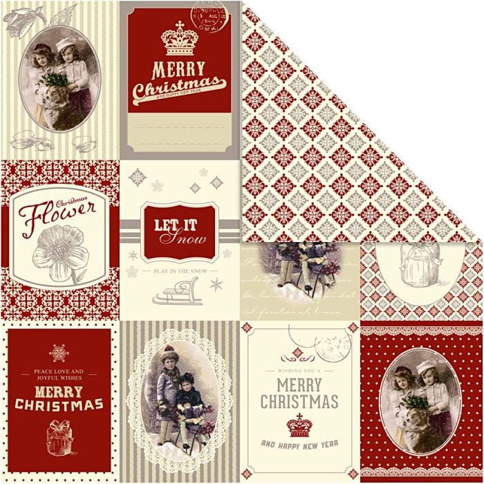 Carta stampata, foglio 30,5x30,5 cm, 120 g, 5 fgl./ 1 conf.