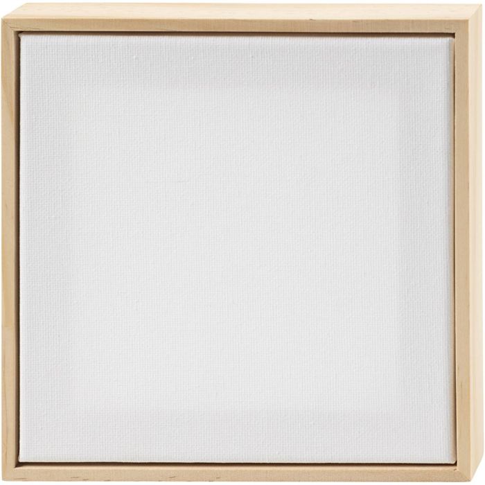 Tela tesata con cornice, misura 15,8x15,8 cm, 280 g, bianco, 10 pz/ 1 conf.