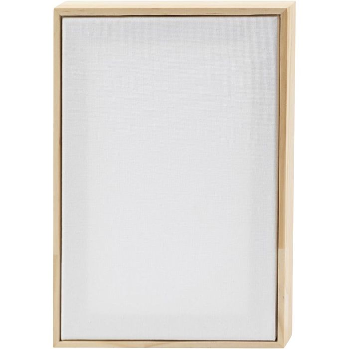 Tela tesata con cornice, misura 15,8x23,8 cm, 280 g, bianco, 1 pz