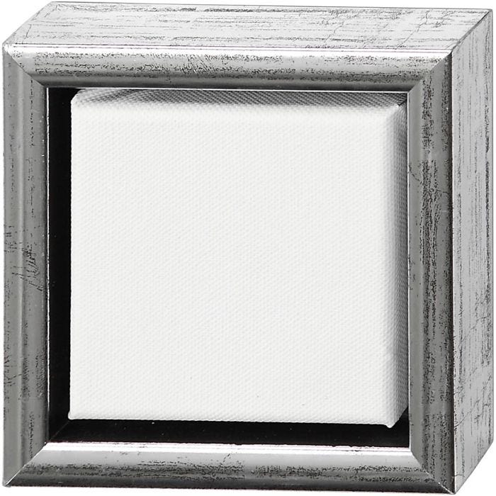 Tela con cornice, misura 10x10 cm, 360 g, bianco, 6 pz/ 1 conf.