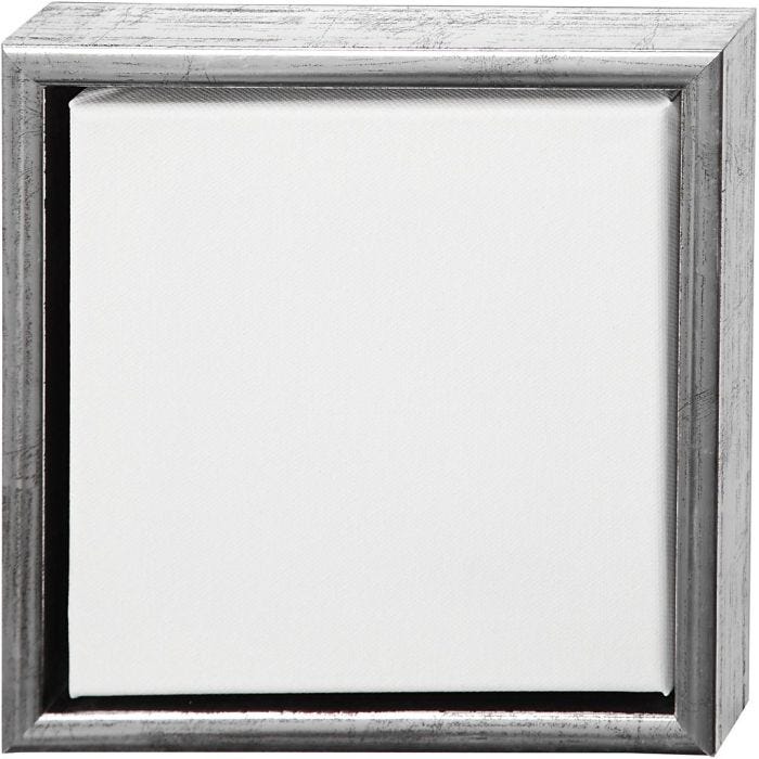 Tela con cornice, misura 20x20 cm, 360 g, bianco, 6 pz/ 1 conf.