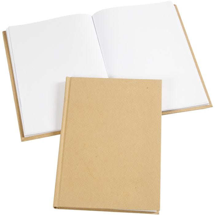 Quaderno, A5, spess. 8 mm, 80 g, marrone, 1 pz