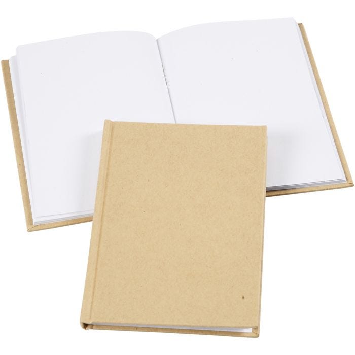 Quaderno, A6, spess. 8 mm, 80 g, marrone, 1 pz
