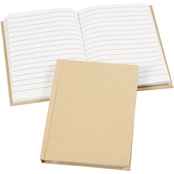 Quaderno, A6, foglio 105x148 mm, 60 g, marrone, 1 pz