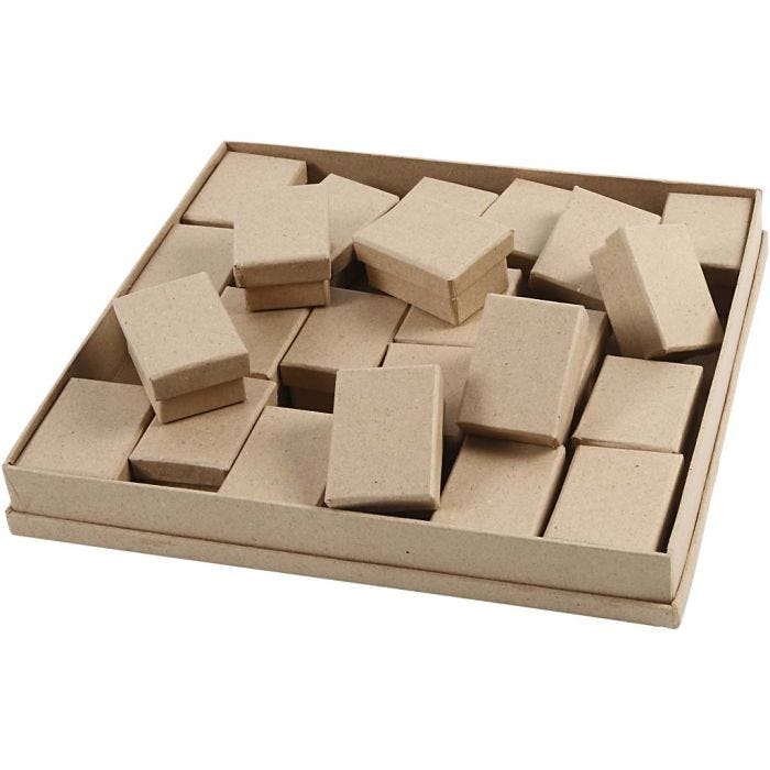 Scatole, H: 3,5 cm, misura 5x7 cm, 24 pz/ 1 conf.