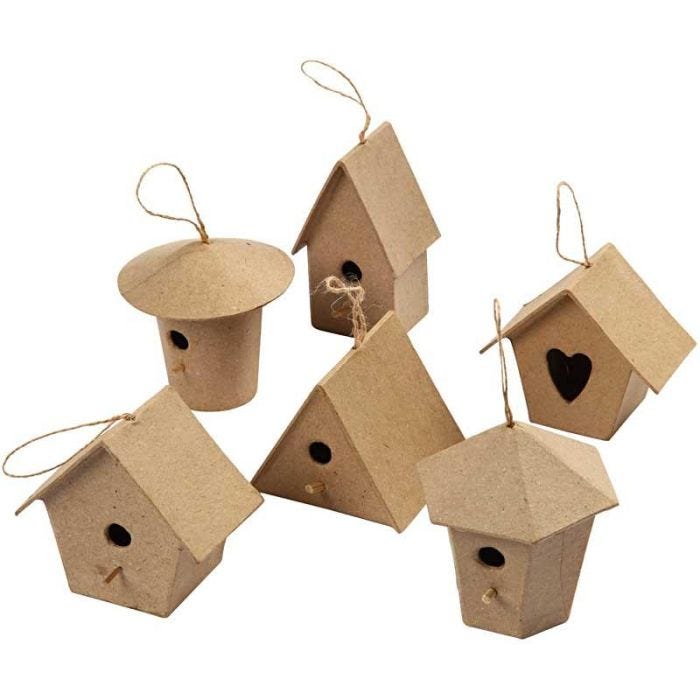Casette per Gli Uccellini, H: 7 cm, 6 pz/ 1 conf.