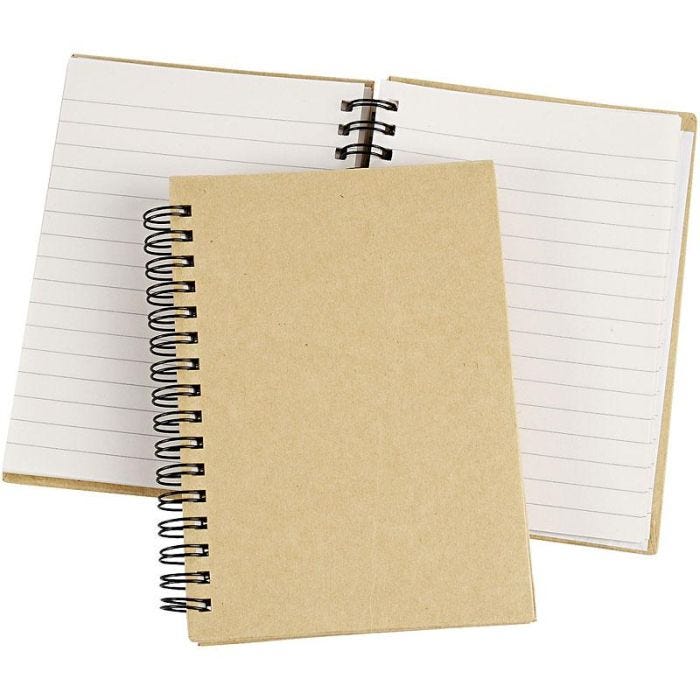 Quaderno, A6, foglio 105x148 mm, 60 g, marrone, 1 pz