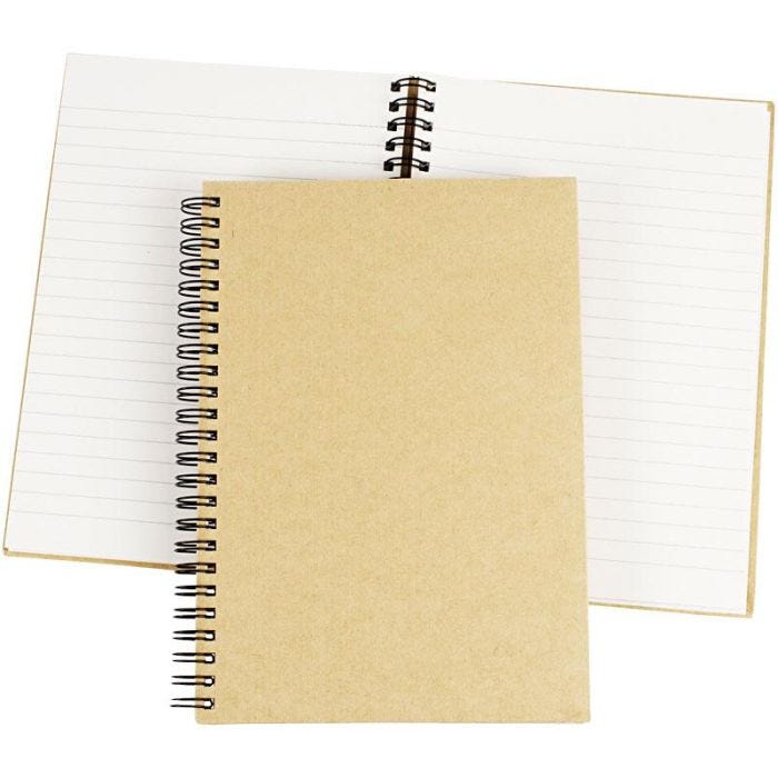 Quaderno, A5, foglio 148x210 mm, 60 g, marrone, 1 pz