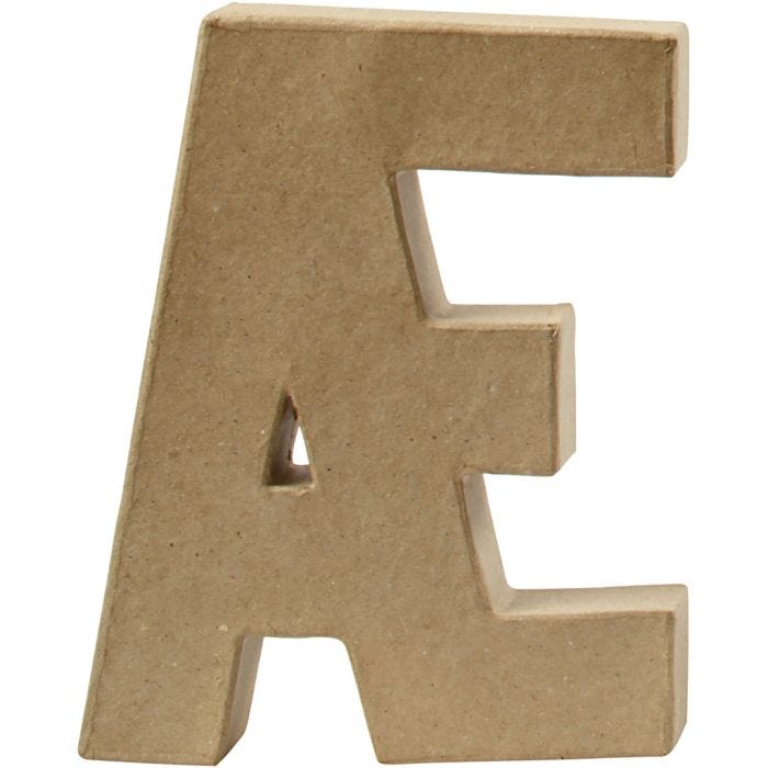 Lettera, Æ, H: 20,5 cm, L: 16 cm, spess. 2,5 cm, 1 pz