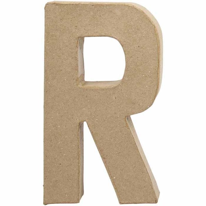 Lettera, R, H: 20,5 cm, L: 11,7 cm, spess. 2,5 cm, 1 pz