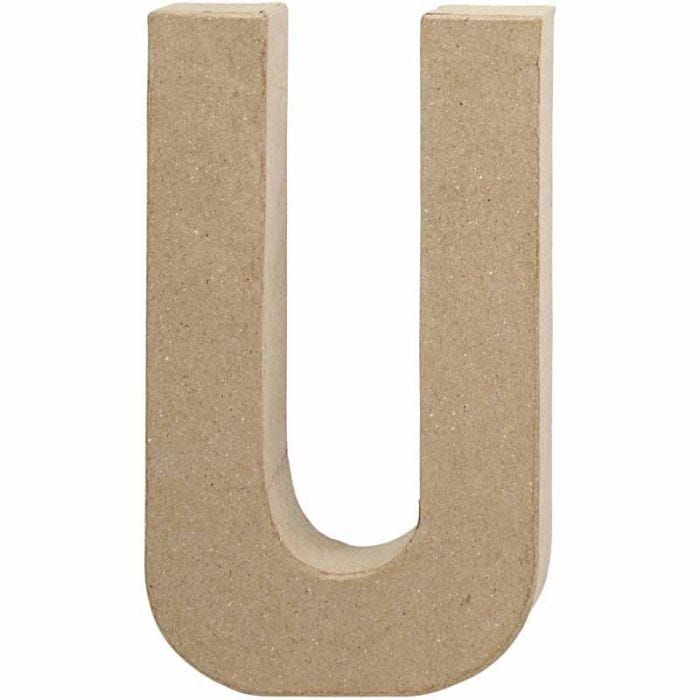Lettera, U, H: 20,5 cm, L: 11,5 cm, spess. 2,5 cm, 1 pz
